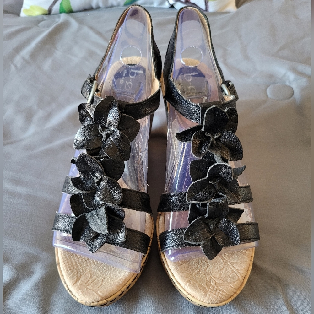 B.O.C. Born Platform Wedge Sandals - Black,   Sz8